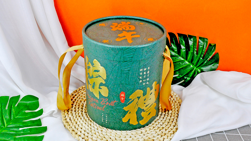 手提圓筒粽子禮盒